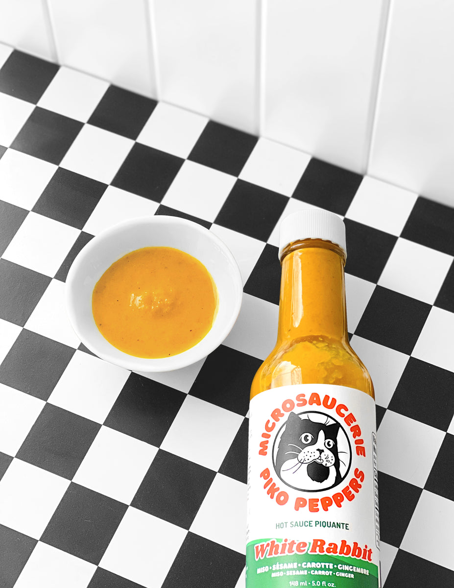 White Rabbit / Miso Sesame – Microsaucerie Piko peppers